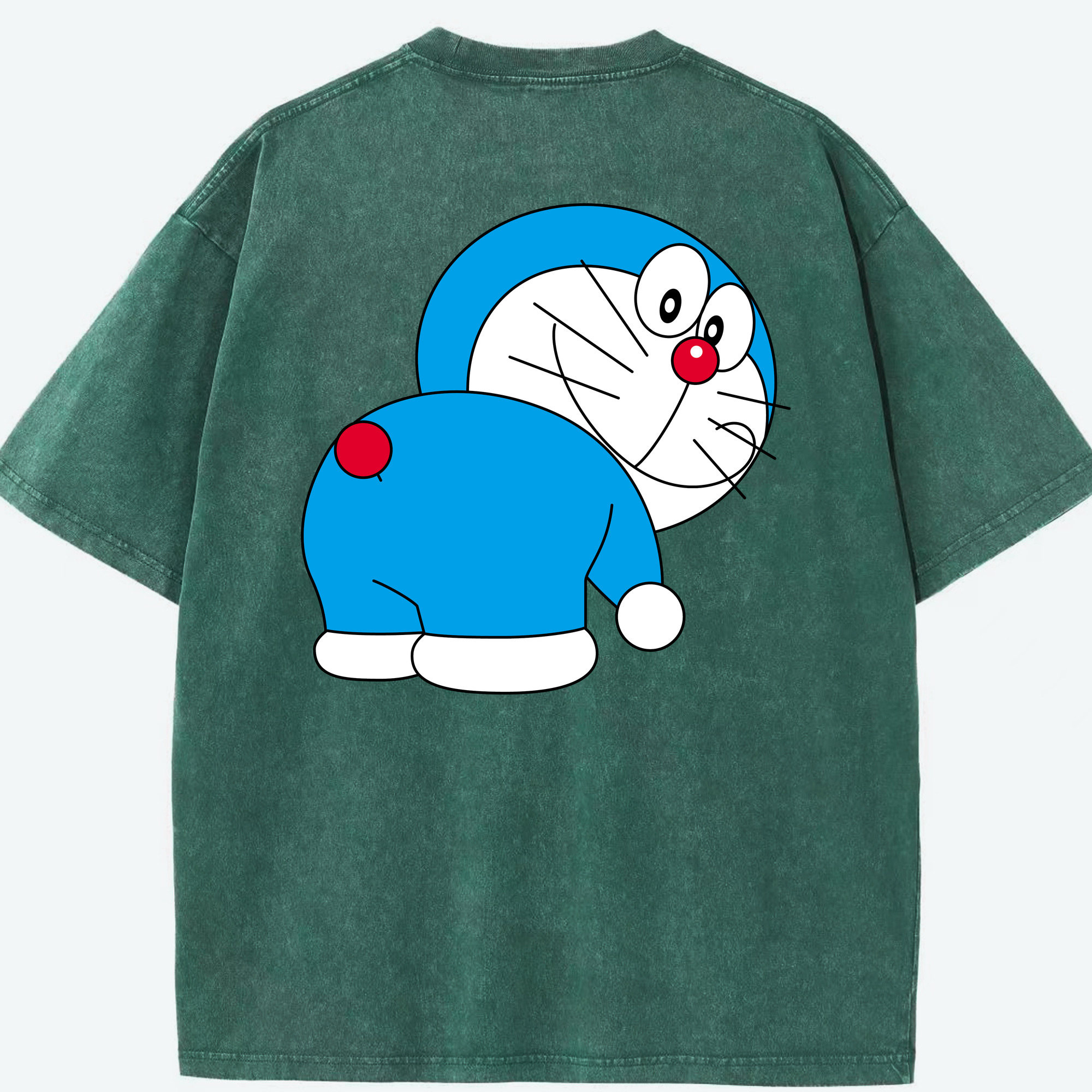 （画像用） ドラえもん Doraemon 綿100% ヴィンテージ風 半袖Tシャツ（背面プリント）